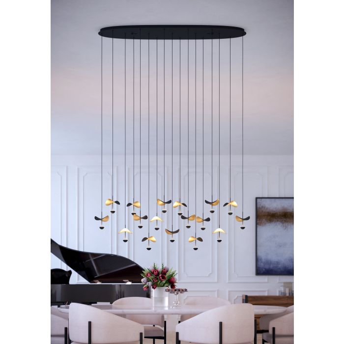 Eglo Κρεμαστό Φωτιστικό DRACERA LED Μαύρο 390343